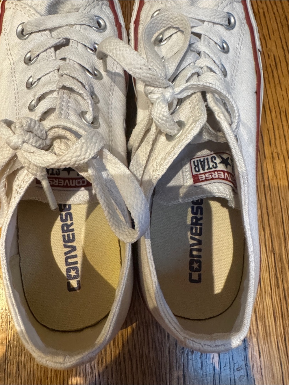 Converse Chuck Taylor All Star White Low Top Canvas Sneakers Women’s 8 Men’s 6 - Picture 6 of 11